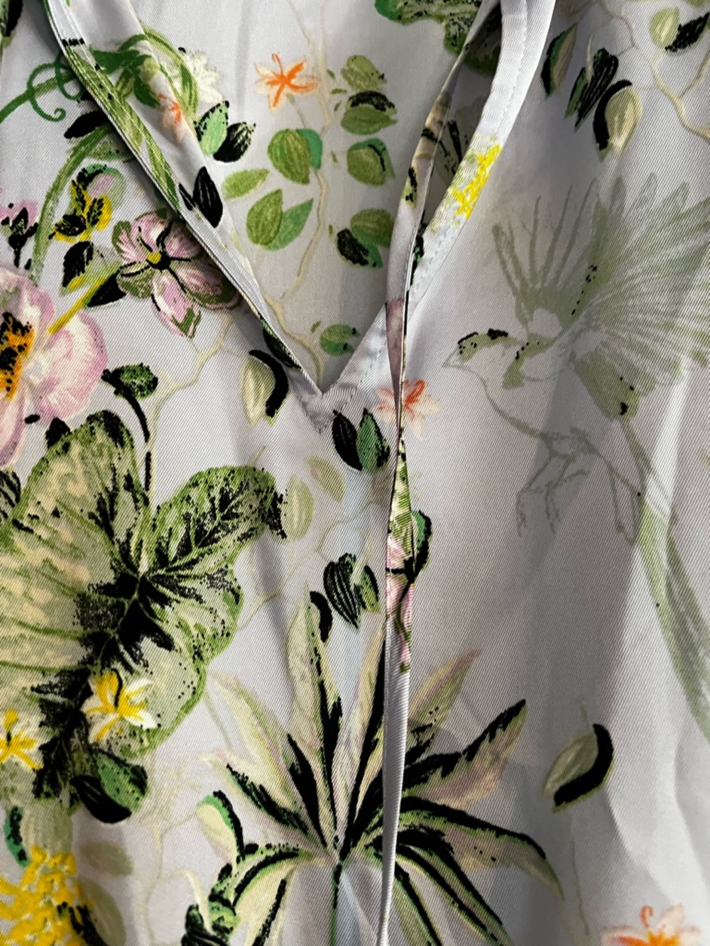 INC International Concepts Lavender Botanical Print Blouse - Picture 3 of 7
